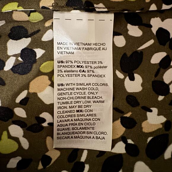 Chico’s Maxi Shirt Dress Pebble Pattern Green Mature Classic Versatile NWT XL/16 - Picture 9 of 9